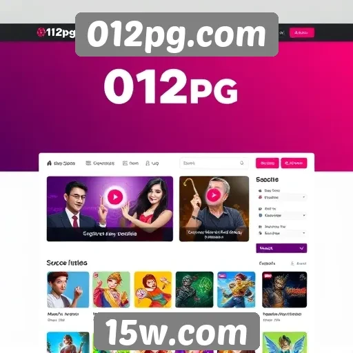 Interface do usuário do site 012pg avaliada